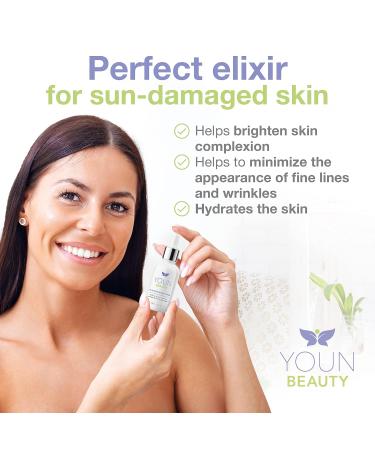 YOUN Beauty 20% Vitamin C Face Serum - Hydrating Antioxidant with Hyaluronic Acid & Vitamin E by Dr. Anthony Youn | 2 Oz - Buy Online on GoSupps.com