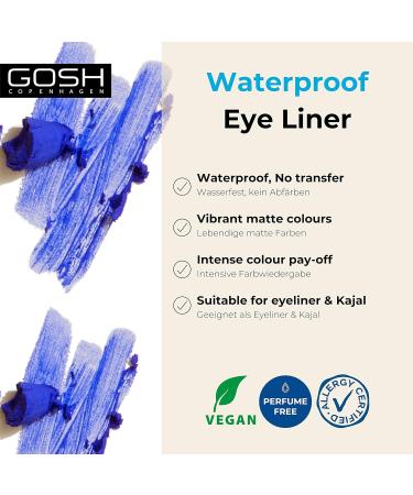 Buy Gosh Matte Eyeliner - Bright Blue 008 | Creamy Soft Texture High Opacity | Vegan & Perfume-Free for Smokey Eyes | International Shipping - Buy Online on GoSupps.com
