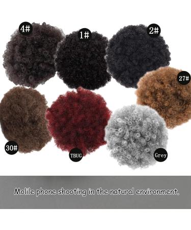 JHZHONG Afro Puff Drawstring Ponytail for Black Women Short Kinky Curly Afro Ponytail Synthetic Hair Afro Bun Drawstring Ponytail for Women Girls(small size(Pack of 2) Brown(4#) small size(Pack of 2) Brown (4#) - Buy Online on GoSupps.com
