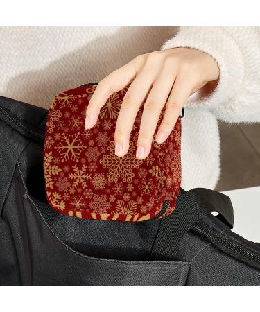 Christmas Snowflakes Menstrual Cup Pouch - Portable Storage Bag for Feminine Hygiene Products (Color 10) - Buy Online on GoSupps.com