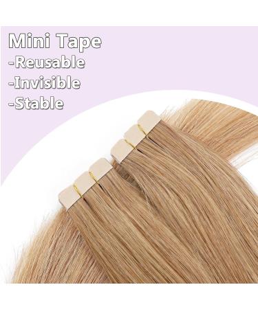 40cm Dark Blonde Tape In Extensions - 7A Real Human Hair 20 Pieces 50g | Soft & Easy to Apply - Buy Online on GoSupps.com