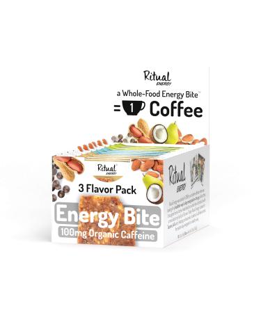 Ritual Energy Whole Food Energy Bite, 3 Flavor Variety (10 Pack) 3 Flavor Variety 10 Count (Pack of 1)