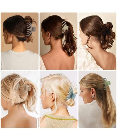 6Pcs Extra Large Neutral Hair Clips for Women - Matte Jumbo Strong Hold Hair Claws for Thick Thin Hair - Non-slip Jaw Claw Clip with Box - Hair Accessories for Christmas Gifts - Buy Online on GoSupps.com