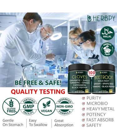 Herbpy Bundle 7in1 Cloves Supplement & 6in1 Beet Root Capsules - Buy Online on GoSupps.com