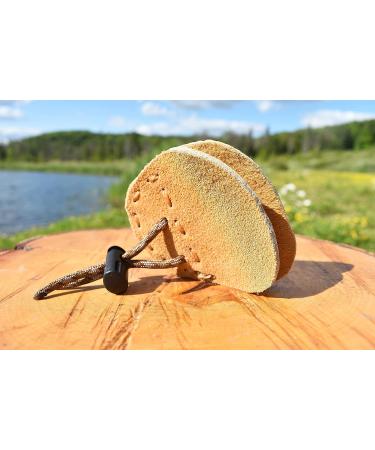 Standing Wolf Moose Leather Archery Finger Tab | Traditional Style Finger Protector (3 Under TAN) | Handmade for Hunting & Target Practice - Buy Online on GoSupps.com