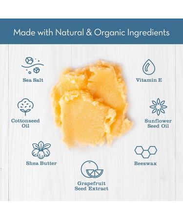 Florida Fresh Citrus Sea Salt Scrub - Detoxifying Shea Moisturizing - Natural Skin Care for Radiant Glow - 9 oz - Buy Online on GoSupps.com