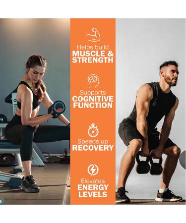 Cybergenics Creatine Monohydrate Gummies 5g Pure Creatine per Serving for Muscle Strength Recovery Energy & Cognitive Support Sugar-Free Natural Tangerine Flavor 150 Gummies for Men & Women - Buy Online on GoSupps.com