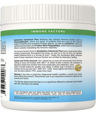 Buy Symbiotics Colostrum Plus Powder 6.3 oz - Boost Immunity & Wellness - Buy Online on GoSupps.com