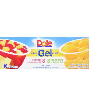 Dole Gel Fruit Bowl Mixed in Peaches and Mandarins, 68.8 Ounce