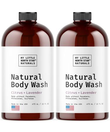 Natural Body Wash - Citrus & Lavender Body Wash & Shower Gel - Naturally Derived Ingredients Made in USA - Calms & Comforts Skin - Body Wash Women - Men Body Wash - Paraben-Sulfate-free 16 Fl Oz (Pack of 2)