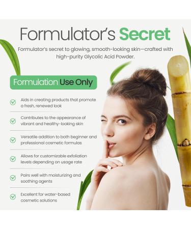 Talsen Chemicals Glycolic Acid Powder DIY Glycolic Crystal Powder is Pure DIY Cosmetics (4 Oz/113 grams) - Buy Online on GoSupps.com