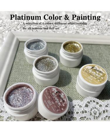 VERONNI Glitter Gel Nail Polish Set - Chrome Platinum Sparkly Colors for Home DIY Manicure - Buy Online on GoSupps.com