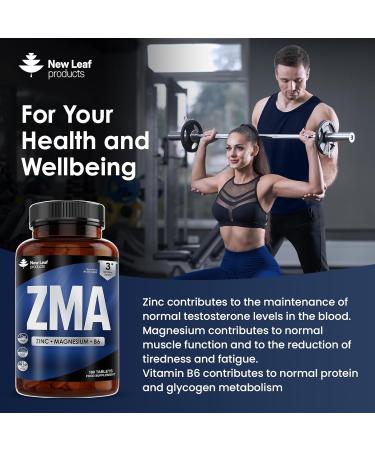 ZMA Supplements 180 Tablets for Muscle Recovery & Sleep Aid - Zinc, Magnesium, Vitamin B6 - Vegan & UK-Made - Buy Online on GoSupps.com