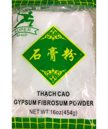 FOOD GRADE GYPSUM POWDER TOFU COAGULANT 16 Oz (454g) CALCIUM SULFATE Super Brand