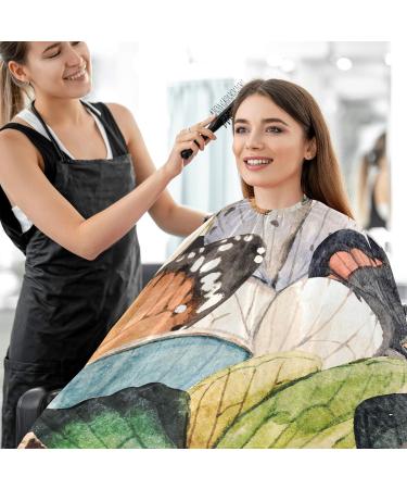 Visesunny Retro Butterfly Barber Cape | Anti-Static & Water-Resistant Hair Cutting Cape | Professional Salon Adjustable Polyester Cape for Hairstylists - Buy Online on GoSupps.com