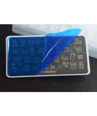 Cute Animal Print Nail Stamping Plates Set - Cat Unicorn Mermaid Dinosaur Dogs Rabbit Design - 7pcs Manicure Kit - Buy Online on GoSupps.com