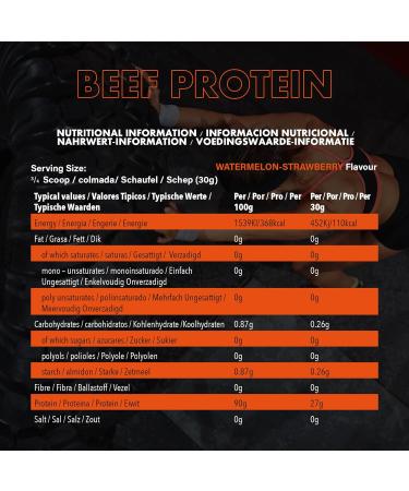 NXT Nutrition Beef Protein Isolate Powder 1.8kg - Watermelon & Strawberry Flavor | High Natural Amino Acids, Paleo Keto Friendly, Dairy & Gluten Free - Buy Online on GoSupps.com