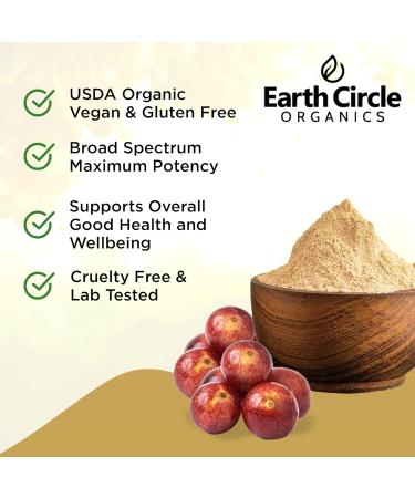 Earth Circle Organics Camu Camu Powder Organic Raw Berry Powder with Natural Vitamin C & Antioxidants Vegan Kosher Non-GMO Superfood for Immunity & Energy 3oz (Pack of 1) 3 Ounce (Pack of 1) - Buy Online on GoSupps.com