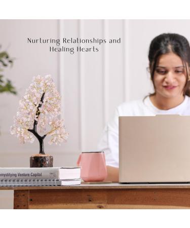 Quartz Crystals - Rose Quartz Crystals - Crystal Tree - Feng Shui - Healing Crystals - Gem Tree - Meditation Accessories - Christmas Gifts - Spiritual Gifts for Women Rose Quartz Tree - Buy Online on GoSupps.com