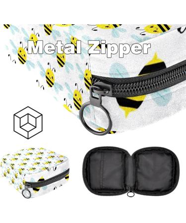 Shop Cute Bee Pattern Women's Napkin Storage Bag | Portable Menstrual Cup & Tapes - Perfect for First Periods - Buy Online on GoSupps.com