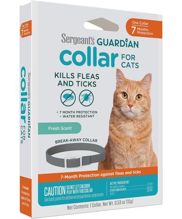 Sergeant's Guardian Flea & Tick Cat Collar - 1 Count | Long-lasting Protection - Buy Online on GoSupps.com