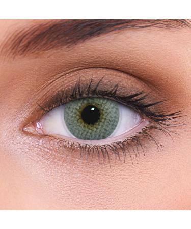 Lzotica very strong naturally covering blue contact lenses colored Atlantis Gray + container 1 pair (2 pieces) dia 14.00 with strength 3 monthly lenses with prescription -2.25 Dioptria Soft Lens Atlantis Gray -2.25 - Buy Online on GoSupps.com