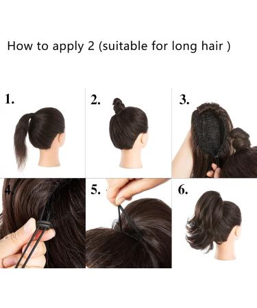 CJL HAIR 12 Inch Curly Clip in Ponytail Extension - Dark Brown/Golden Auburn - Buy Online on GoSupps.com
