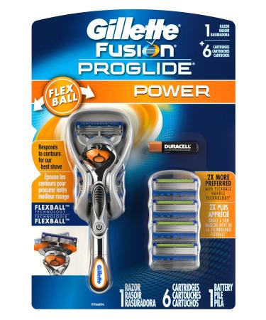 Gillette Mens Fusion Proglide Power With 6 Cartridges+Battery