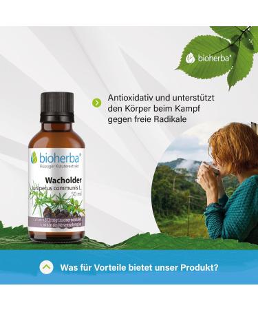 Bioherba Juniper Drops - Juniperus Communis L. Tincture 50ml with Vitamin B12 for Nervous System Support | PZN 18218024 - International Shipping Available - Buy Online on GoSupps.com