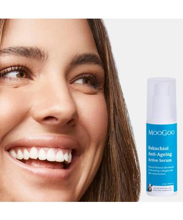 MooGoo Bakuchiol (1%) Anti-Ageing Serum 25ml Best natural face serum to target wrinkles by stimulating collagen and skin cell turnover. - Buy Online on GoSupps.com