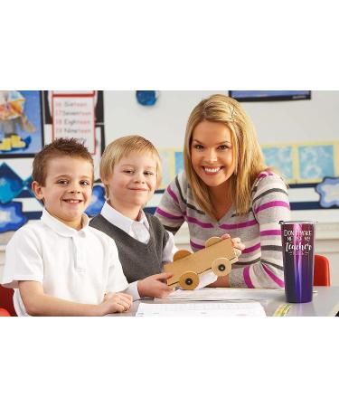 Fancyfams 22oz Teacher Appreciation Gift Set - Tumbler, Socks, Keychain | Funny Teacher Gifts | Teacher Cups - Teacher Voice 22oz in Indigo Sunset - Buy Online on GoSupps.com