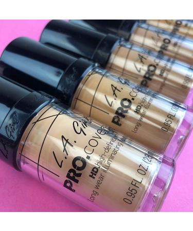 L.A. Girl Pro Coverage HD Foundation - Natural 0.95 fl oz | Flawless Finish & Long-lasting Wear - Buy Online on GoSupps.com