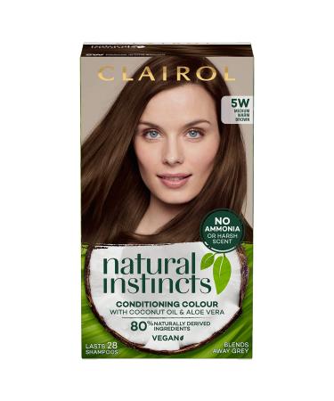 Clairol Natural Instincts Semi-Permanent No Ammonia Hair Dye 5W Medium Warm Brown 5W Medium Warm Brown 1 Count (Pack of 1)