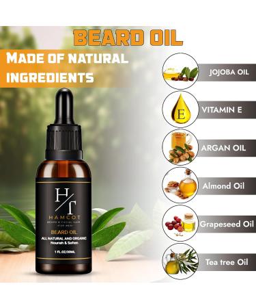 Hamcot Beard Grooming Kit for Men | Brush Oil & Balm | Ultimate Beard Care & Maintenance - Buy Online on GoSupps.com