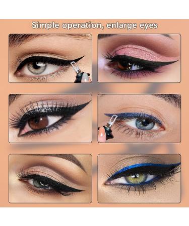 Hintazo 3PCS Silicone Eyeliner Tool Kit with Waterproof Long Lasting Eyeliner Creams - Black and Brown - Buy Online on GoSupps.com