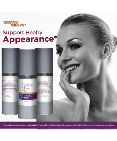Pro 2x LaVelle Anti Aging Skin Serum - Vitamin C & E + Lactic Acid for Face & Eyes - 2 Month Supply - Nourish Firm Exfoliate Boost Collagen - Buy Online on GoSupps.com