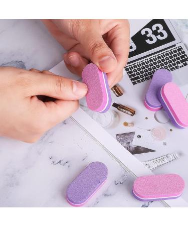 Lusofie 40Pcs Mini Nail Buffer Blocks Grit Sponge for Natural Nails - Pink - Buy Online on GoSupps.com