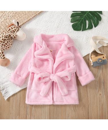 Soft Pink Jelly Baby Toddler Bathrobe | Flannel Nightwear for Boys & Girls | Cozy Winter Pajamas 4-5 Years - Buy Online on GoSupps.com
