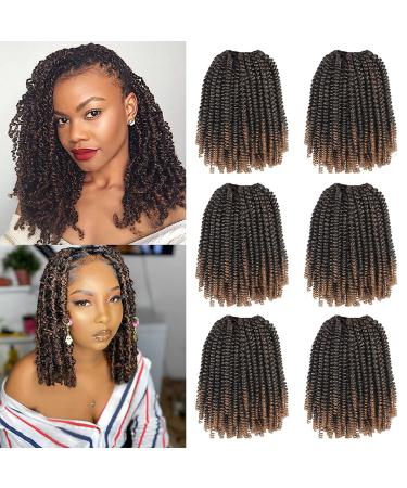 Xtrend 8 inch 6packs / Los Ombre Spring Twist Hair Cellbords Kanecalon Synthetic Hair Extensions Braids Kinky Curly Passion Twist Fluffy Twist For Women T27 # 20.32 cm (6 Pack) 8 inch jumping Twist T27 # - Buy Online on GoSupps.com