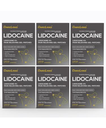CARELAND 4% Lidocaine Patches 36 Count Pain Relief Patches Maximum Strength lidocaine Back Pain Relief Products for Neck Knee Joint Pain Nerve Shoulder Pain Relief