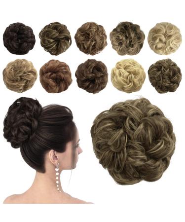 Sofeiyan Hair Part Hair tie updos Unordered Pference Chignon Wavy Unorderminally Große Chignon Hairstyles Hair extensions for women blonde & medium -brown 60g blonde & medium -brown