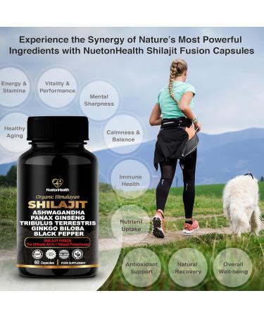 Himalayan Shilajit Capsules with Ashwagandha Ginseng Tribulus Ginkgo & Black Pepper Vegan Gluten-Free Botanical Blend for Daily Wellness & Vitality 60 Capsules Shilajit Fusion 60 Count (Pack of 1) - Buy Online on GoSupps.com