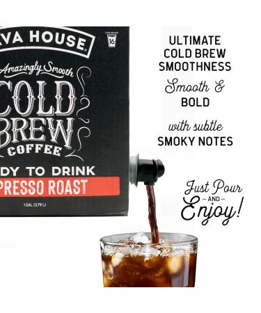 Java House Cold Brew Coffee On Tap - 1 Gallon (128 fl oz) Box - No Sugar, Ready to Drink Espresso Liquid - 2 Pack - Buy Online on GoSupps.com