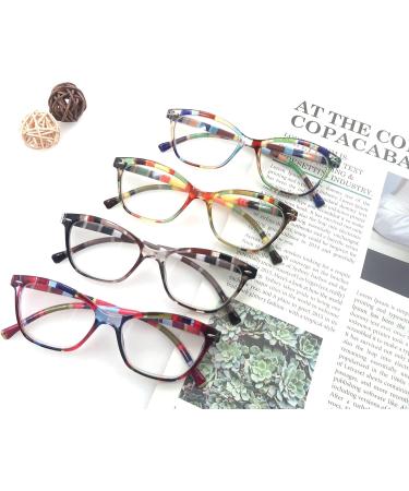 HEEYYOK Women's Reading Glasses +0.50 - Stylish Cat Eye Frames Colorful & Lightweight Comfortable Fit - 4 Pack for International Shipping - Buy Online on GoSupps.com