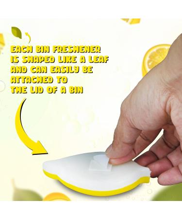 4x Garbage Can Freshener Odor Removers for Small Rooms Self-Adhesive Lemon & Apple Fragrance | Diaper Pail & Odor Control - Buy Online on GoSupps.com