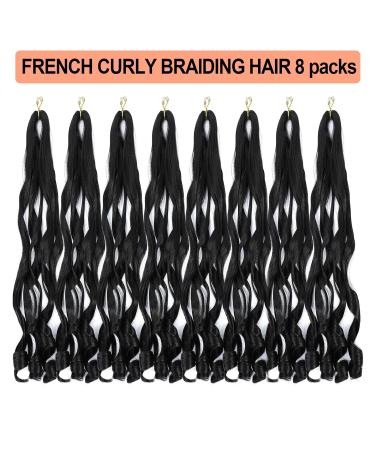 Dt Cheryl French Curls Braiding Hair - 8 Pack Pre-Stretched 24 Inch Loose Wave Curly Hair Extensions (1B) - Lightweight Synthetic Braids for Easy Styling - Buy Online on GoSupps.com