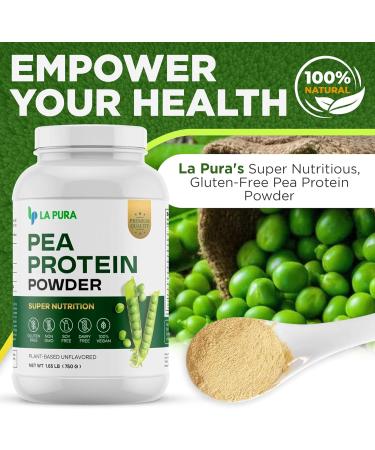 LaPura Vegan Pea Protein Powder 1.65LB | Unflavored 20g Protein Gluten-Free Non-GMO No Additives - Optimal Nutrition - Buy Online on GoSupps.com