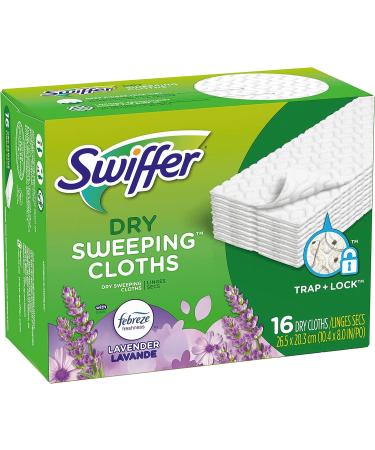 Swiffer Sweeper Dry Sweeping Cloths Refills - Lavender Vanilla Scent - 16 Count - Buy Online on GoSupps.com
