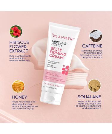 Lanmeri Hibiscus & Honey B Flat Belly Firming Cream | Skin Tightening & Cellulite Reduction | Moisturizing Lotion for Belly, Arms, Thighs & Butt - 120ML - Buy Online on GoSupps.com