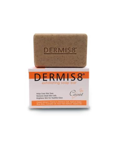 Dermis8  Exfoliating Beauty Bar Soap with Carrot & Camellia Oil  200gr